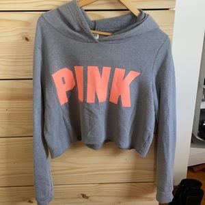 VS pink cropped hoodie